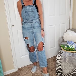 Wild Fable | Distressed Overalls